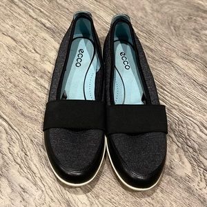 Black Ecco Slip On Loafers